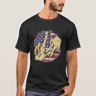 Camiseta Bandeira Chicano EUA Los Angeles Califórnia Mão LA