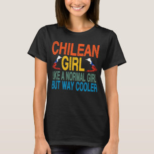 Camiseta Bandeira Chile Rapariga Chilena
