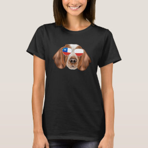 Camiseta Bandeira chilena Welsh Springer Spaniel Dog Chile