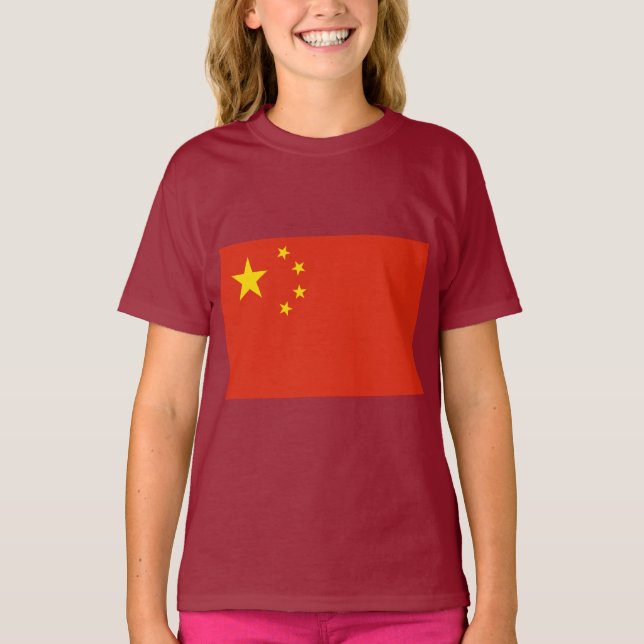 Camiseta Bandeira Chinesa (China) (Frente)