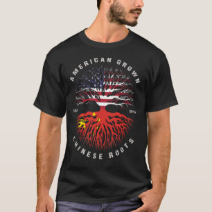 Camiseta Bandeira Chinesa Crescente Americana