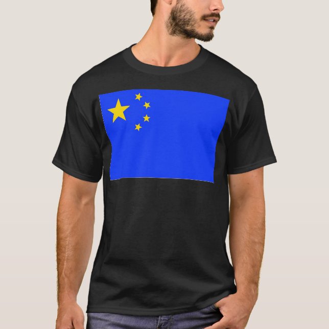 Camiseta Bandeira chinesa europeia. (Frente)