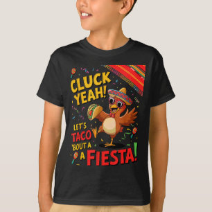 Camiseta Bandeira cinco de maio frango cluck yeah vamos tac