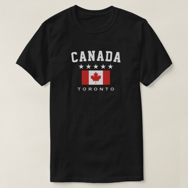 Camiseta Bandeira Cinco Estrelas Canadá Toronto (Frente do Design)