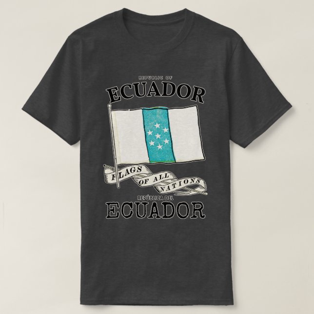 Camiseta Bandeira Clássica do Equador (Frente do Design)