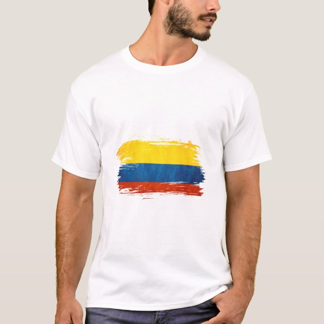 Camiseta Bandeira Colômbia Bandeira Colômbia (Frente)