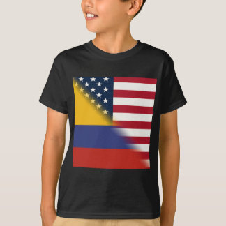 Camiseta Bandeira Colombiana Americana | Half Colombia USA