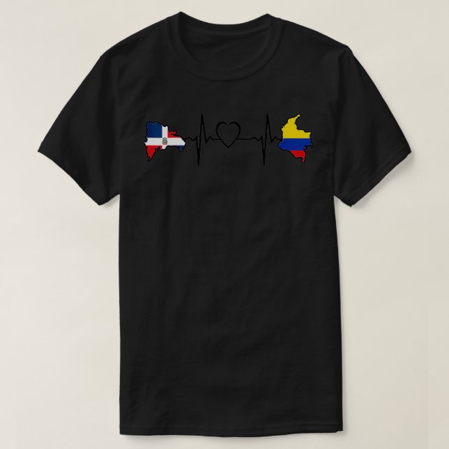 Camiseta Bandeira Colombiana da República Dominicana (Frente do Design)