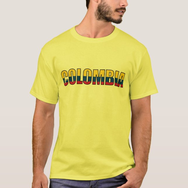 Camiseta Bandeira colombiana de Colômbia (Frente)