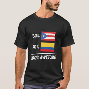 Camiseta Bandeira Colombiana Porto-Riquenha Porto Rico Colô