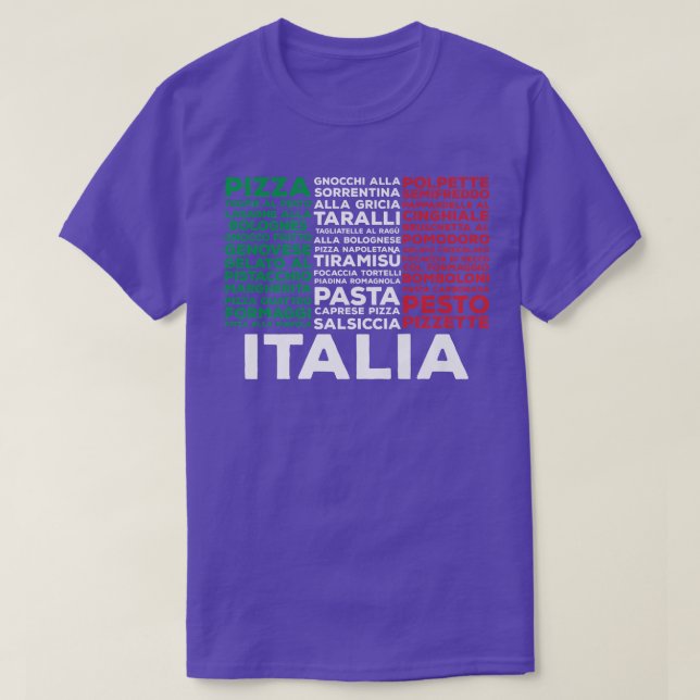 Camiseta Bandeira Comida italiana Pasta Love Italia Premium (Frente do Design)