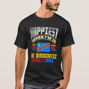 Camiseta Bandeira Congolesa do Congo é a mais feliz quando