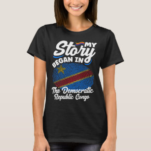 Camiseta Bandeira Congolesa do Congo Minha História Começou