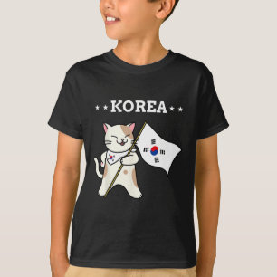 Camiseta Bandeira Coreana e Coreia do Sul do Gato
