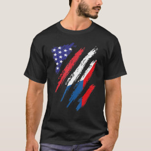 Camiseta Bandeira Crescente Americana dos EUA Patrimônio Pa
