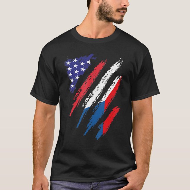 Camiseta Bandeira Crescente Americana dos EUA Patrimônio Pa (Frente)