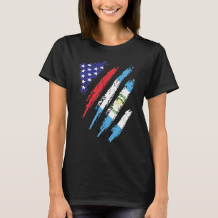 Camiseta Bandeira Crescida Americana da Guatemala EUA Patri