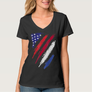 Camiseta Bandeira Crescida Americana Holanda EUA Patriot He