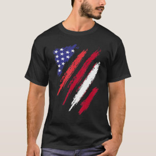 Camiseta Bandeira Crescida Americana Letônia EUA Patriotism
