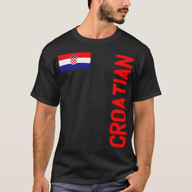 Camiseta Bandeira Croata E Raízes Da Croácia (Frente)