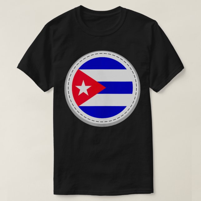 Camiseta Bandeira Cubana (Frente do Design)