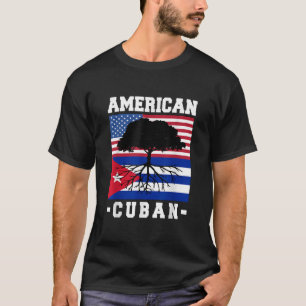 Camiseta Bandeira cubana americana Cuba América norte-ameri