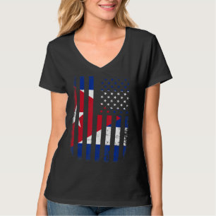 Camiseta Bandeira Cubana Americana Roota Cuba América