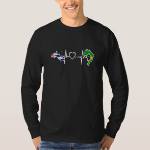 Camiseta Bandeira cubana brasileira pulsação cubana