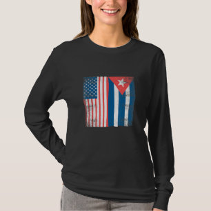 Camiseta Bandeira cubana Cuba Orgulho Americano Raia Homens