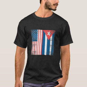 Camiseta Bandeira cubana Cuba Orgulho Americano Raia Homens