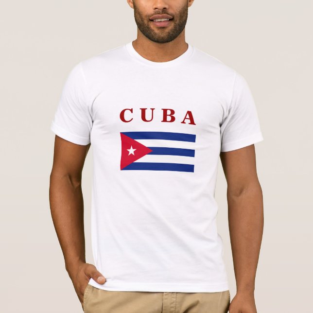 Camiseta Bandeira Cubana, design popular (Frente)