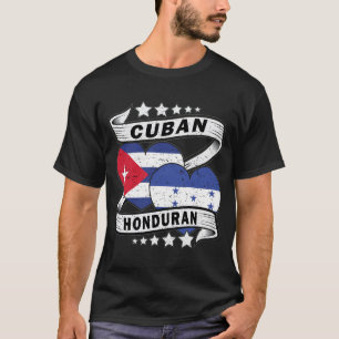 Camiseta Bandeira Cubana Hondurenha metade hondurenha metad