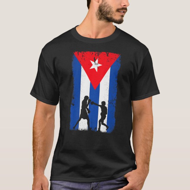 Camiseta Bandeira cubana in a box (Frente)