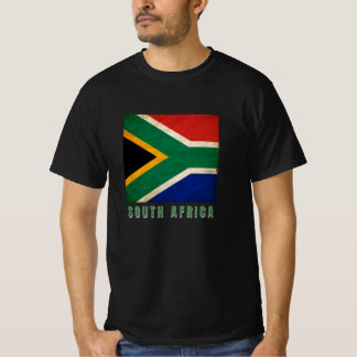 Camiseta Bandeira da ÁFRICA DO SUL, em Grunge, Design 2021