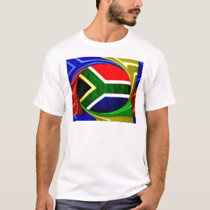 Camiseta Bandeira da África do Sul: Motif Dinâmico de Rodov