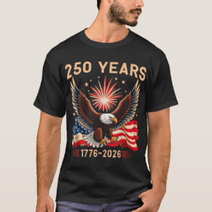 Camiseta Bandeira Da Águia 250 Anos 1776 2026 250º Aniversá