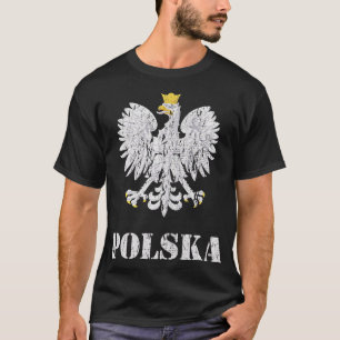 Camiseta Bandeira da Águia Polonesa Polônia da Vintage