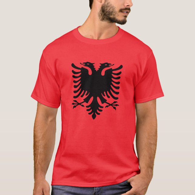 Camiseta Bandeira da Albânia (Frente)