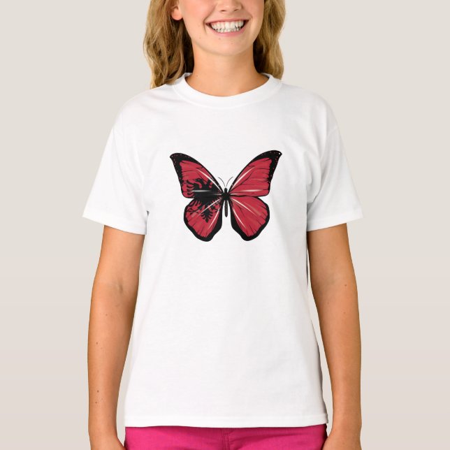 Camiseta Bandeira da Albânia (Frente)