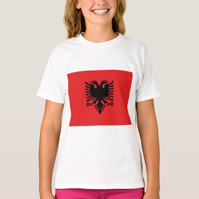 Camiseta Bandeira da Albânia (Frente)