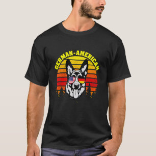 Camiseta Bandeira da Alemanha América Cachorro Legal Óculos