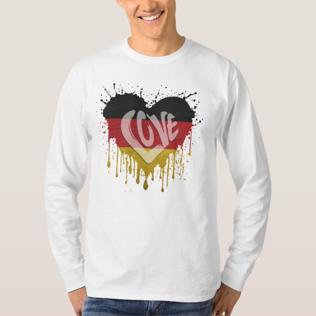 Camiseta Bandeira da Alemanha do Amor (Frente)