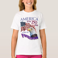 Bandeira da América 250 Anos de Liberdade com Águi