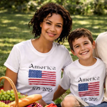 Bandeira da América de 1776 a 2026 Crianças Aniver