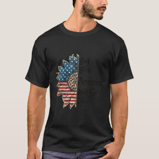Camiseta Bandeira Da América deus abençoe Patriótica Em 4 D