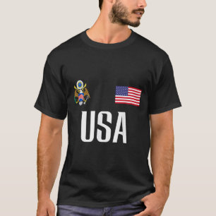 Camiseta Bandeira da América do EUA Futebol Bandeira Fã Hom