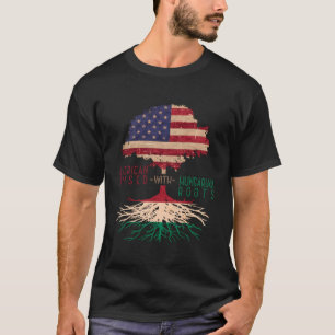 Camiseta Bandeira Da América E Da Hungria Raízes De Húngaro
