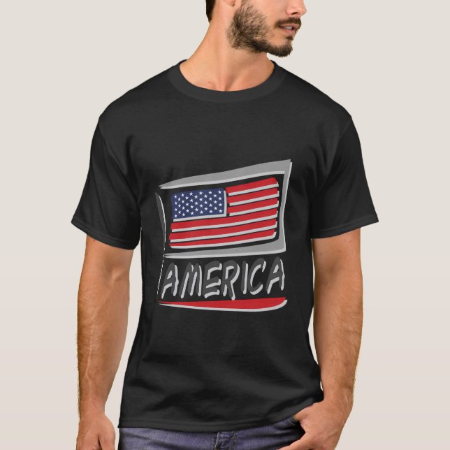 Camiseta Bandeira da América Nacional (Frente)