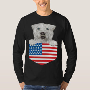 Camiseta Bandeira da América Soft Coated Wheaten Terrier Ca