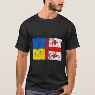 Camiseta Bandeira da amizade vintage Ucrânia ucraniana Geór